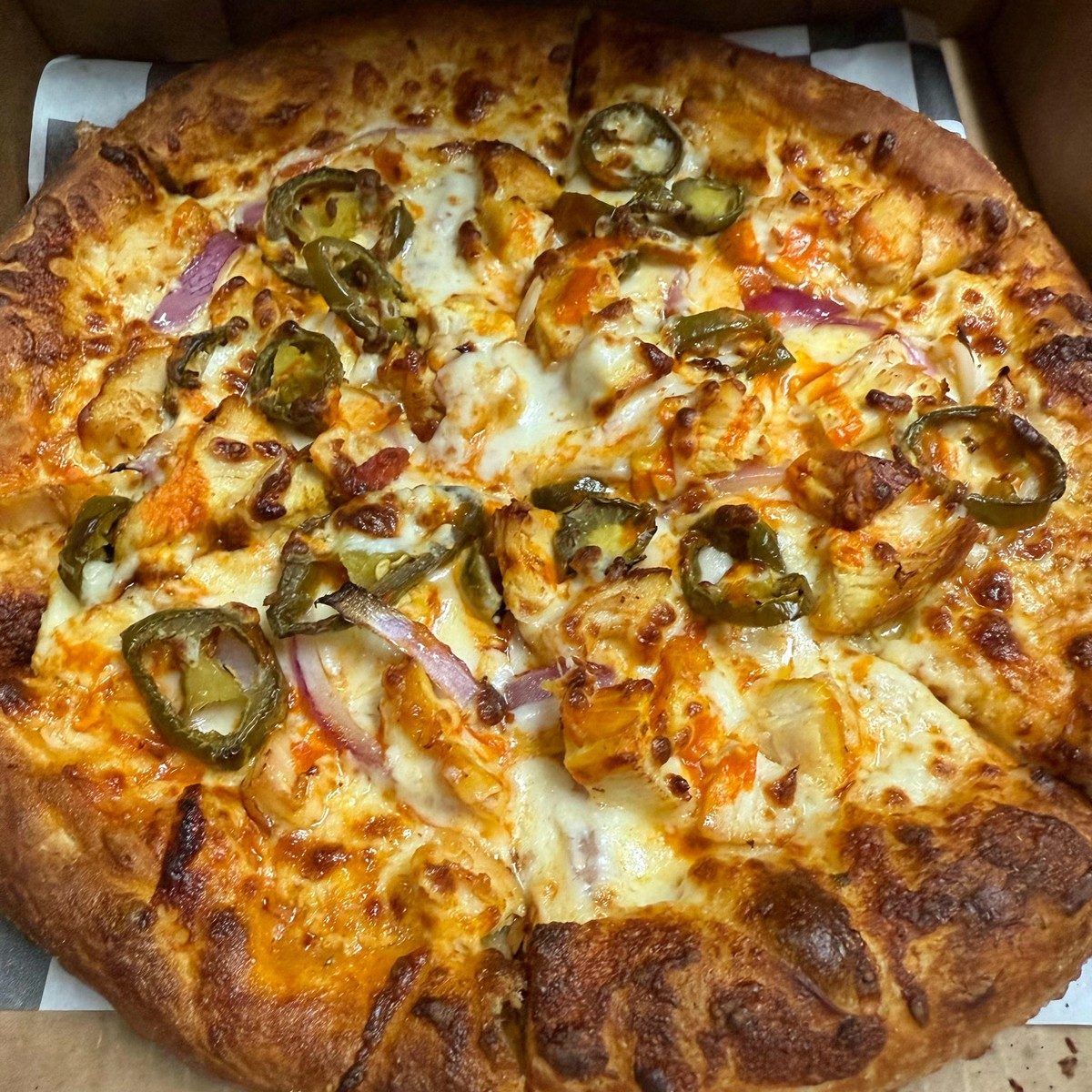 Buffalo Chicken Pizza.